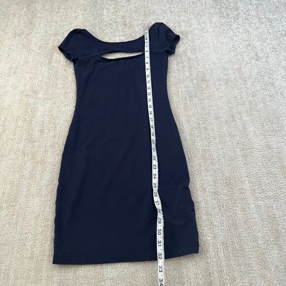 Guess Blue Cotton Cutout Bodycon Cocktail Mini Dress XS - Picture 5 of 9